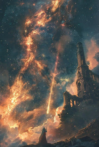 Mystical Cosmic Adventure Surrealism Futuristic Sci-Fi Poster PosterGoat