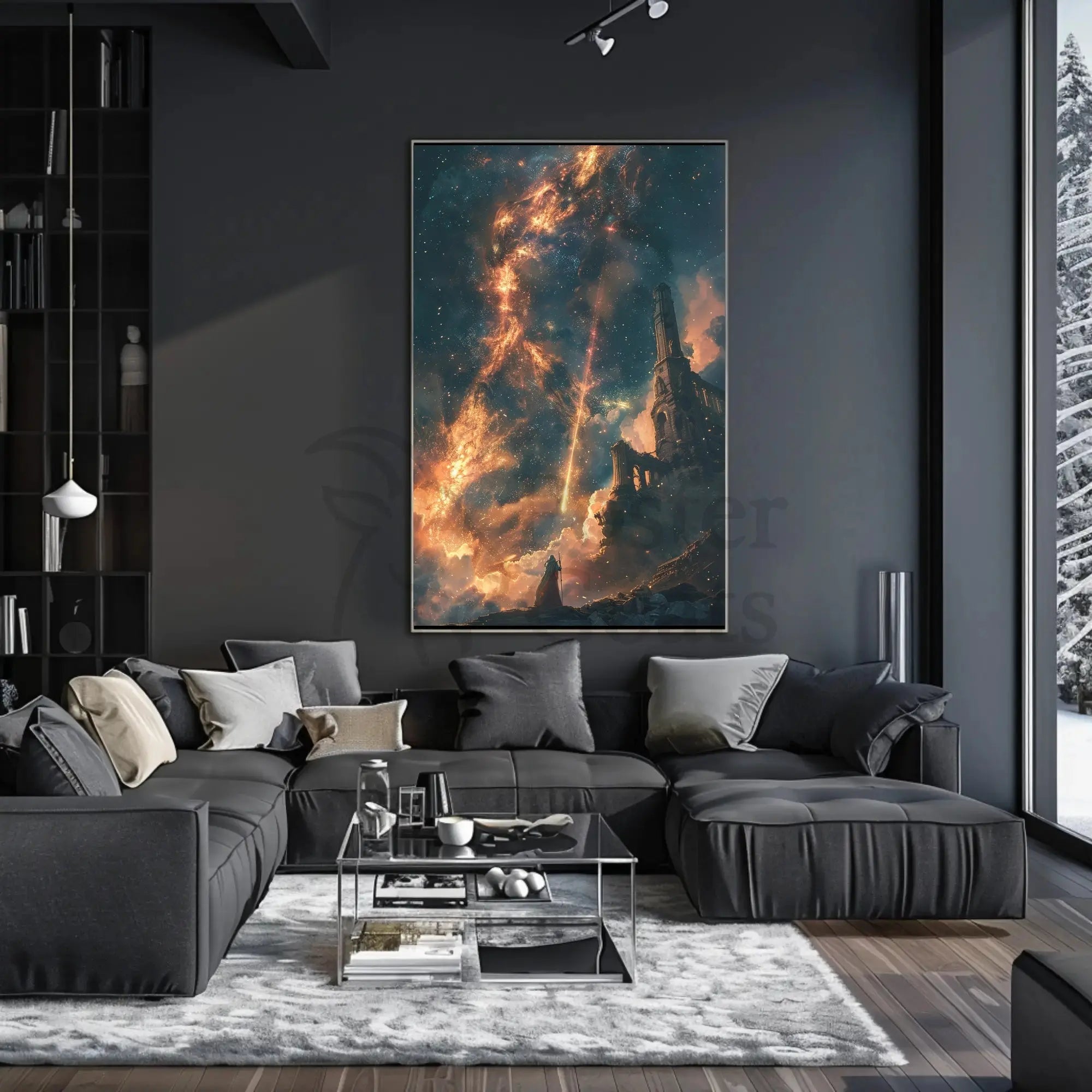 Mystical Cosmic Adventure Surrealism Futuristic Sci-Fi Poster PosterGoat