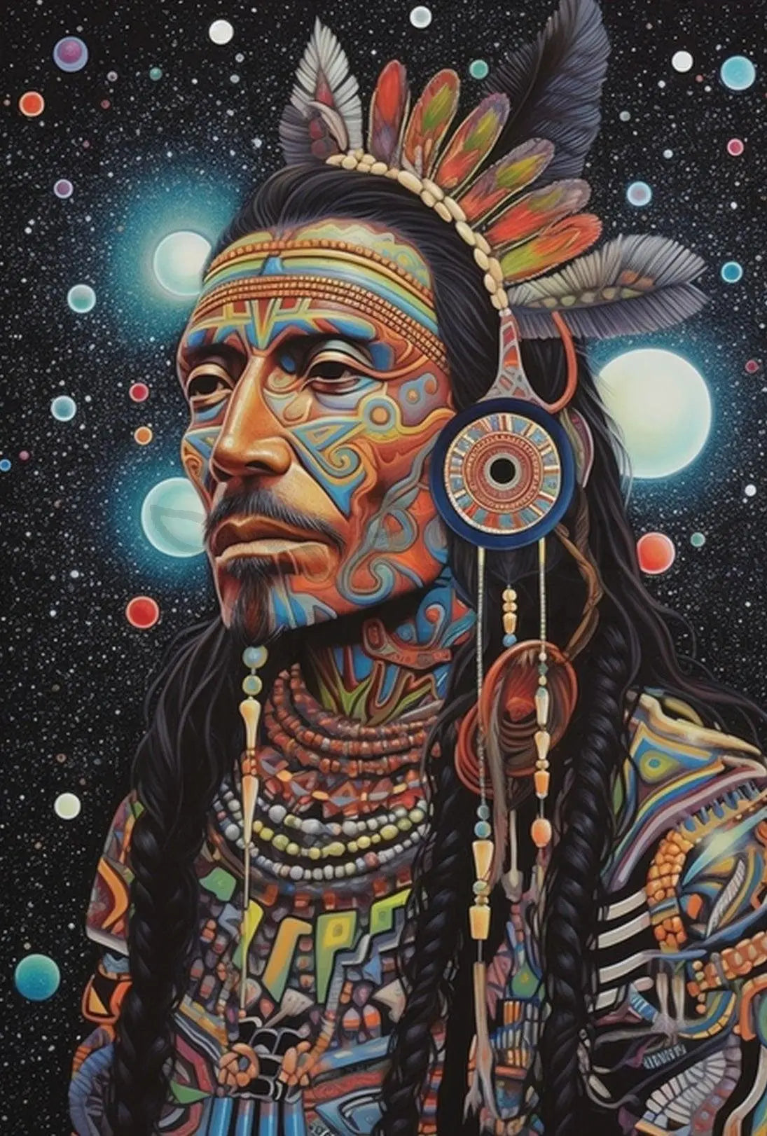 Mystical Cosmic Tribal Heritage Poster PosterGoat