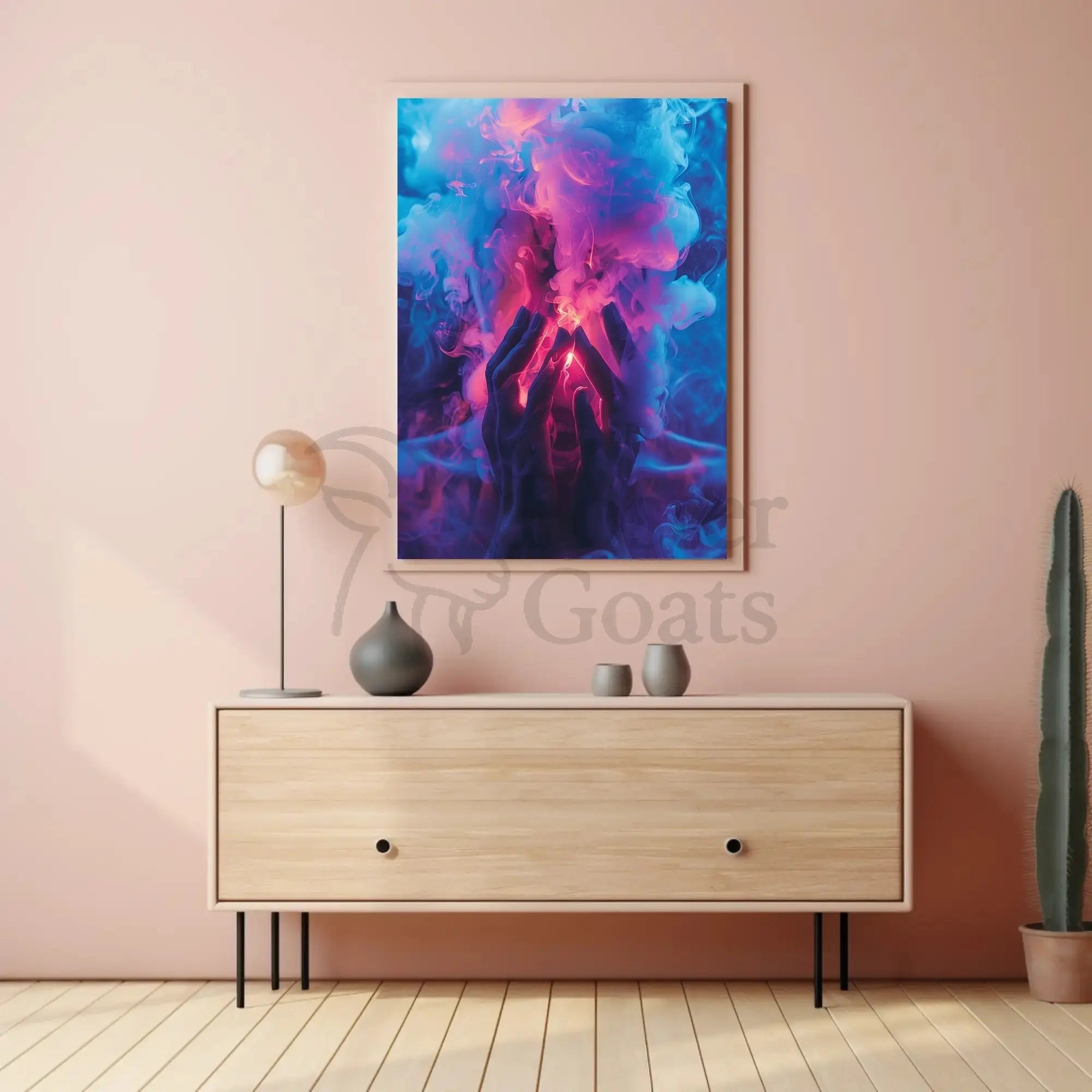 Mystical Energy Surreal Hands Artistic Poster PosterGoat