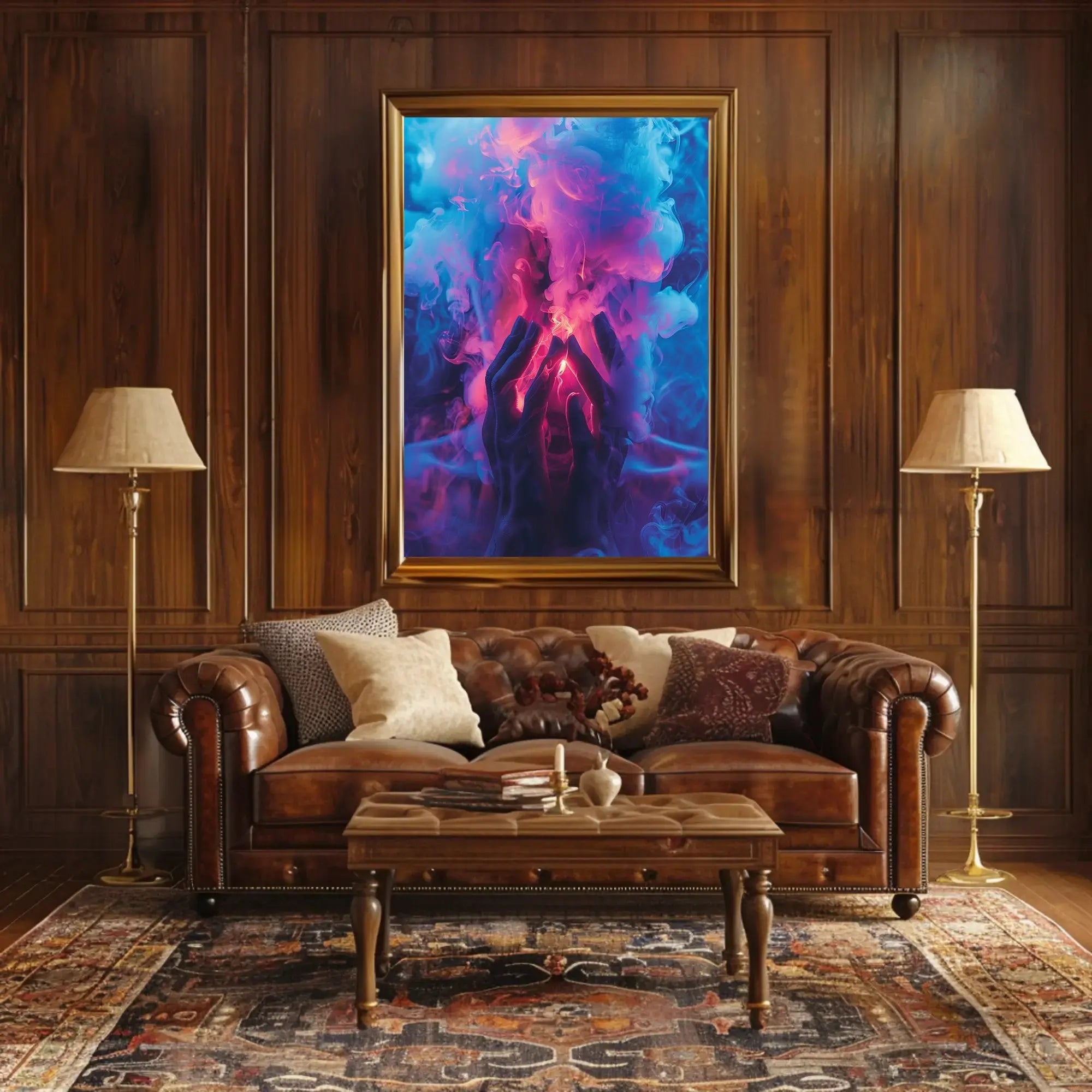 Mystical Energy Surreal Hands Artistic Poster PosterGoat