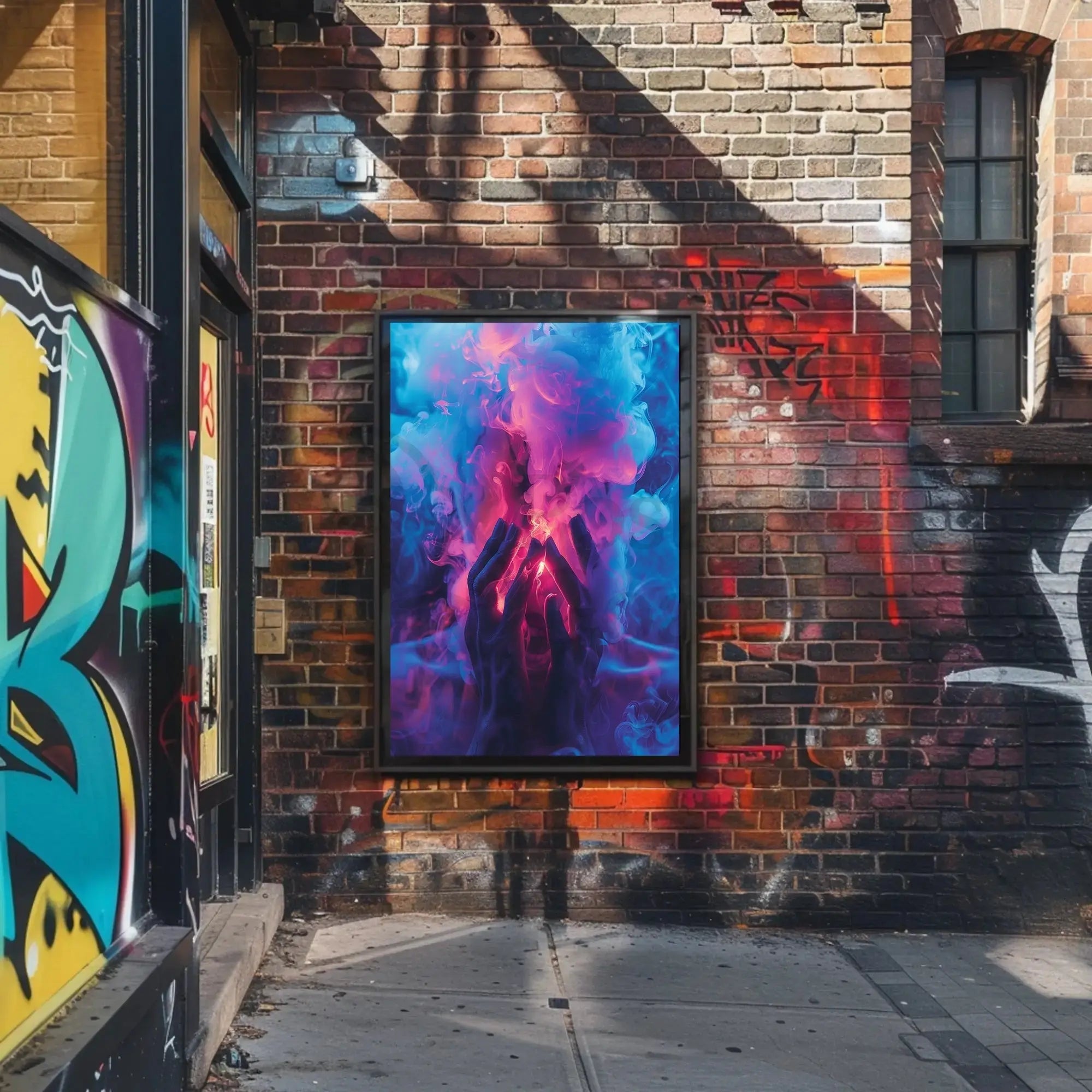 Mystical Energy Surreal Hands Artistic Poster PosterGoat