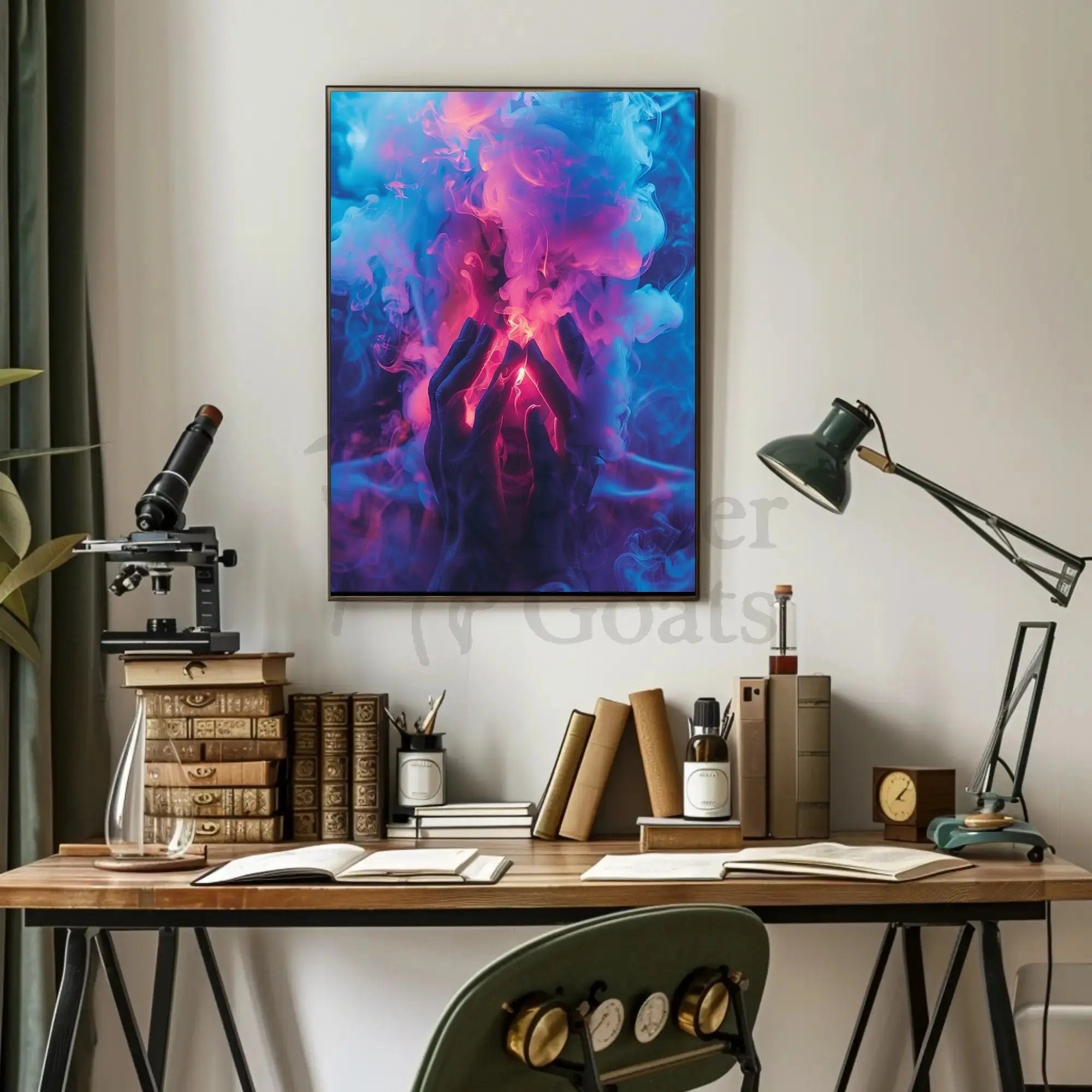 Mystical Energy Surreal Hands Artistic Poster PosterGoat