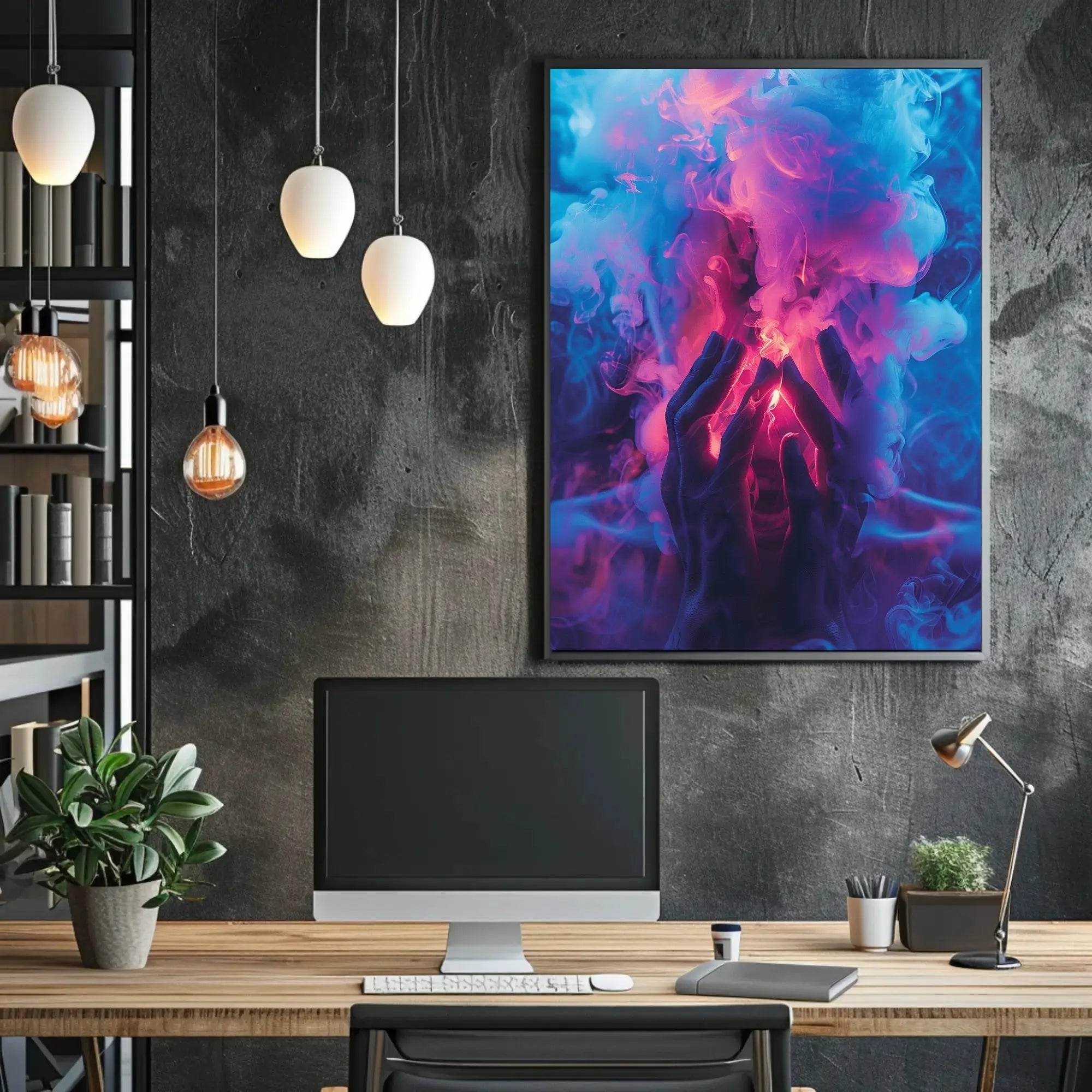 Mystical Energy Surreal Hands Artistic Poster PosterGoat