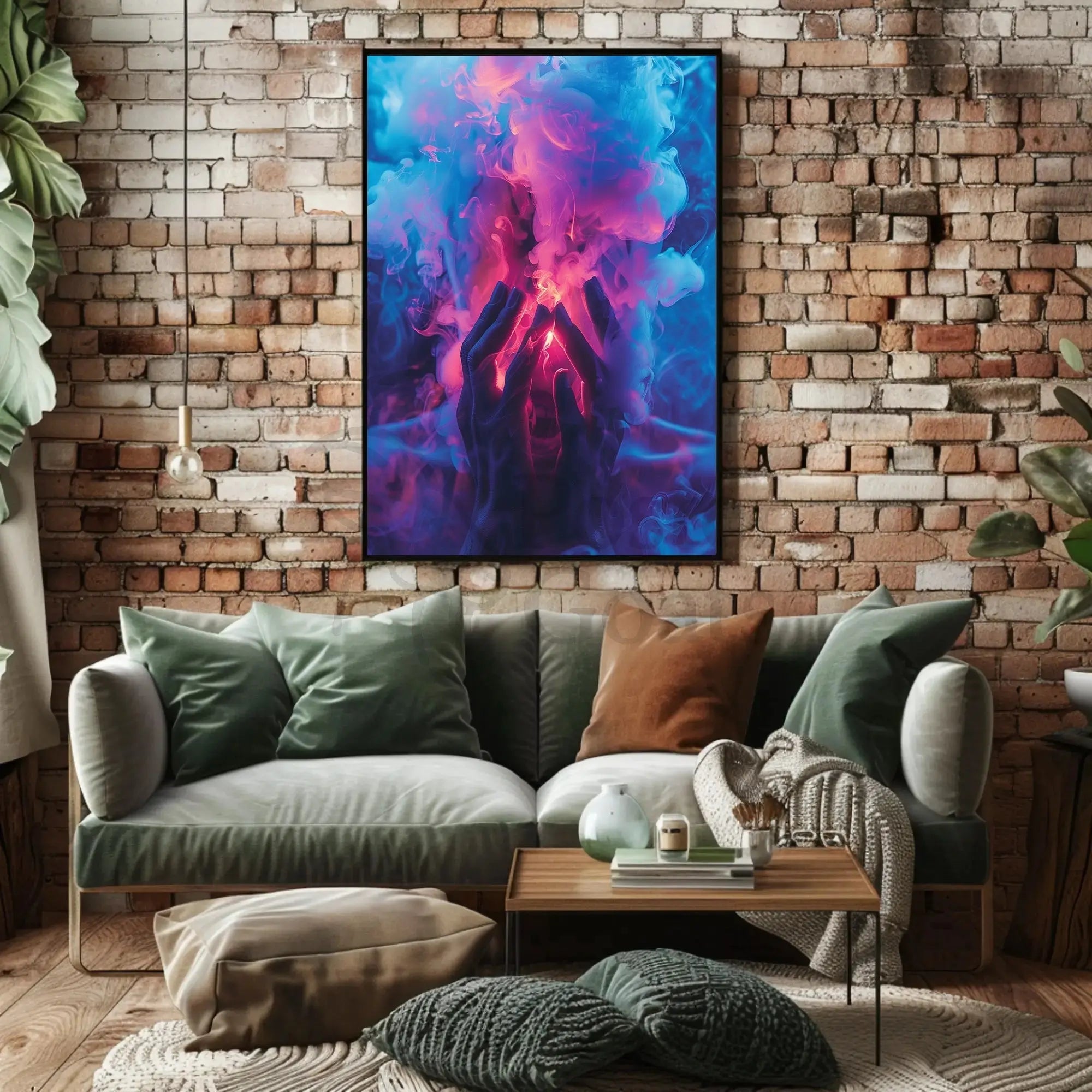 Mystical Energy Surreal Hands Artistic Poster PosterGoat