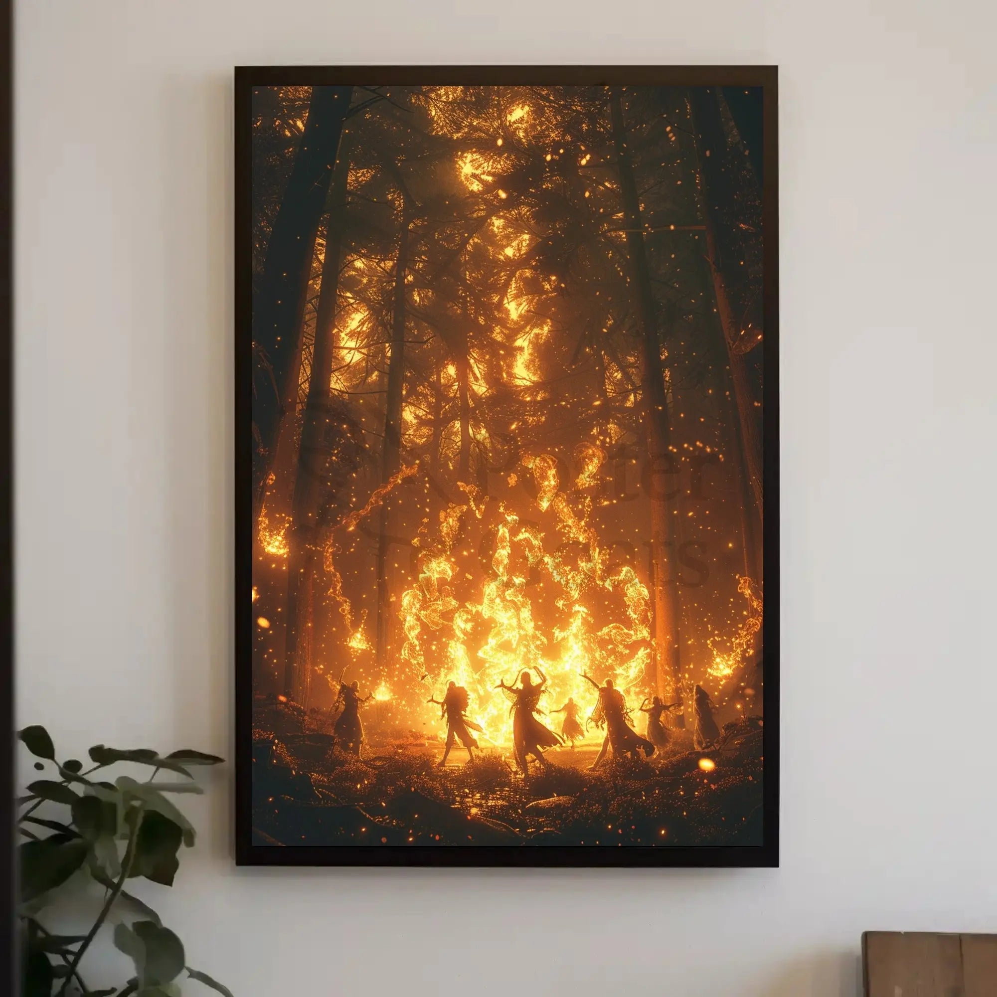 Mystical Forest Dance Ceremony Cultural or Heritage Poster PosterGoat