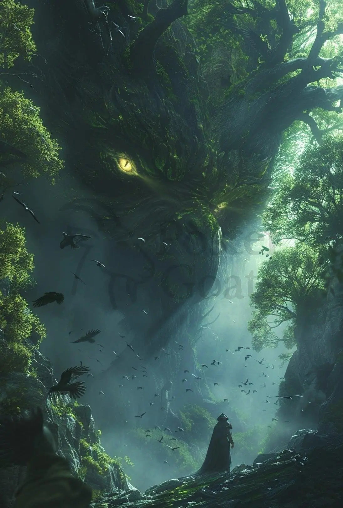 Mystical Forest Guardian Art Print: Abstract, Artistic, or Pop Culture Poster PosterGoat