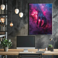 Mystical Hand in Vivid Smoke Artistic Fantasy Poster PosterGoat