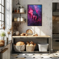 Mystical Hand in Vivid Smoke Artistic Fantasy Poster PosterGoat