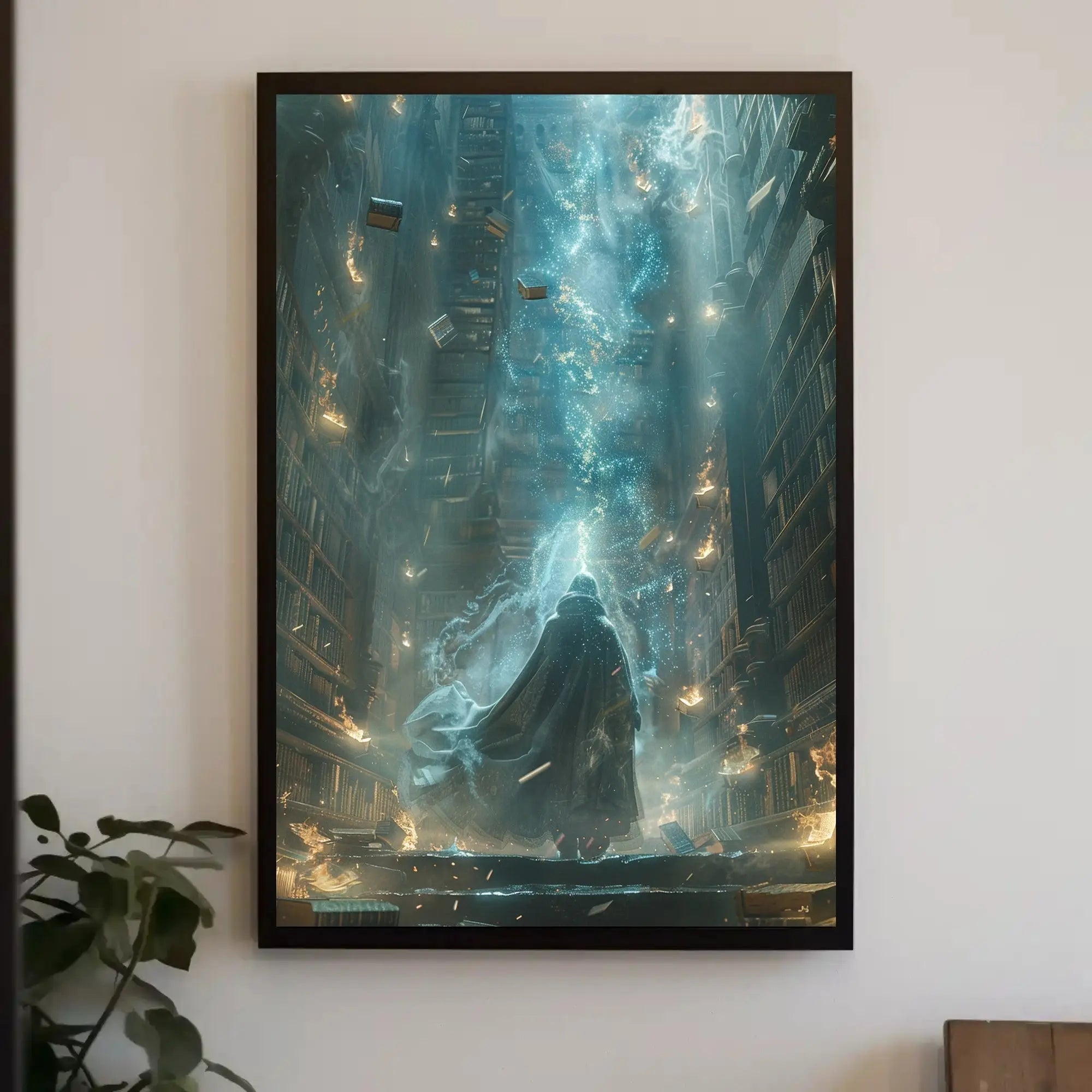 Mystical Library Magic Fantasy Artistic Poster PosterGoat