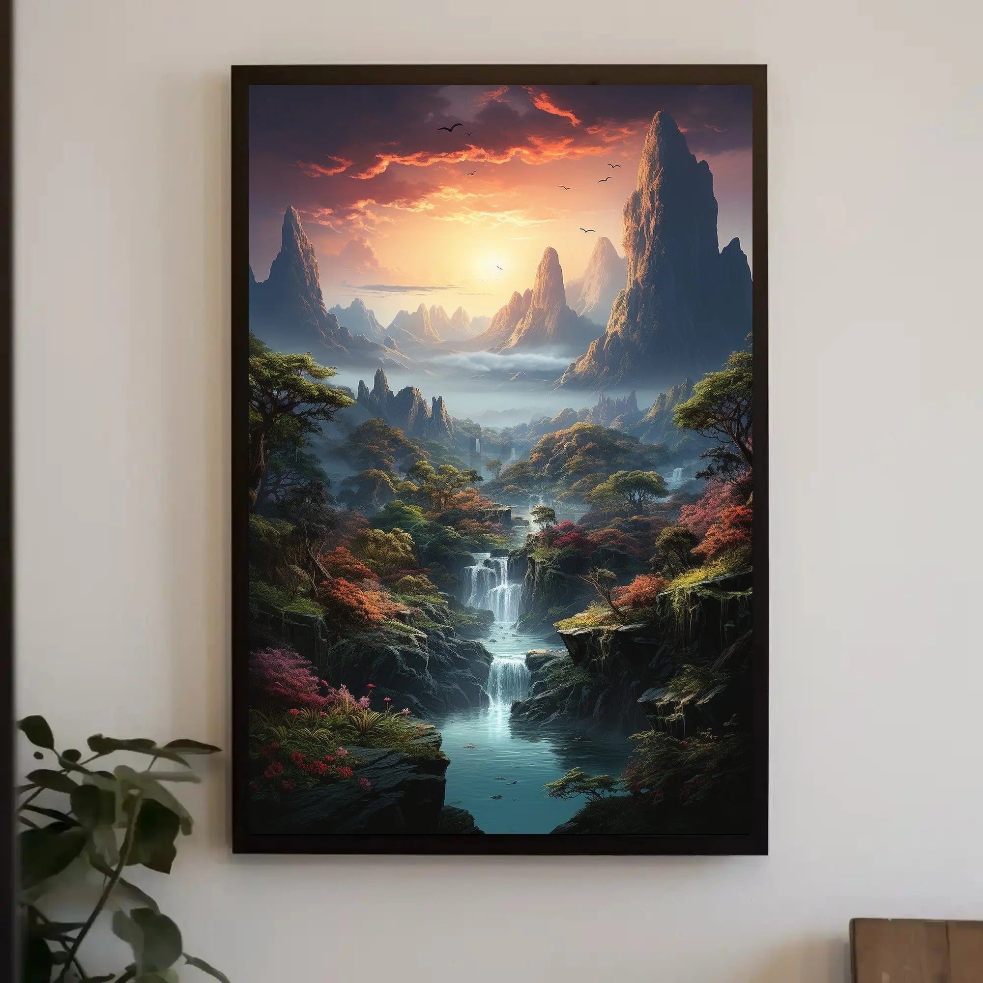 Mystical Realm Fantasy Landscape Artistic Poster PosterGoat