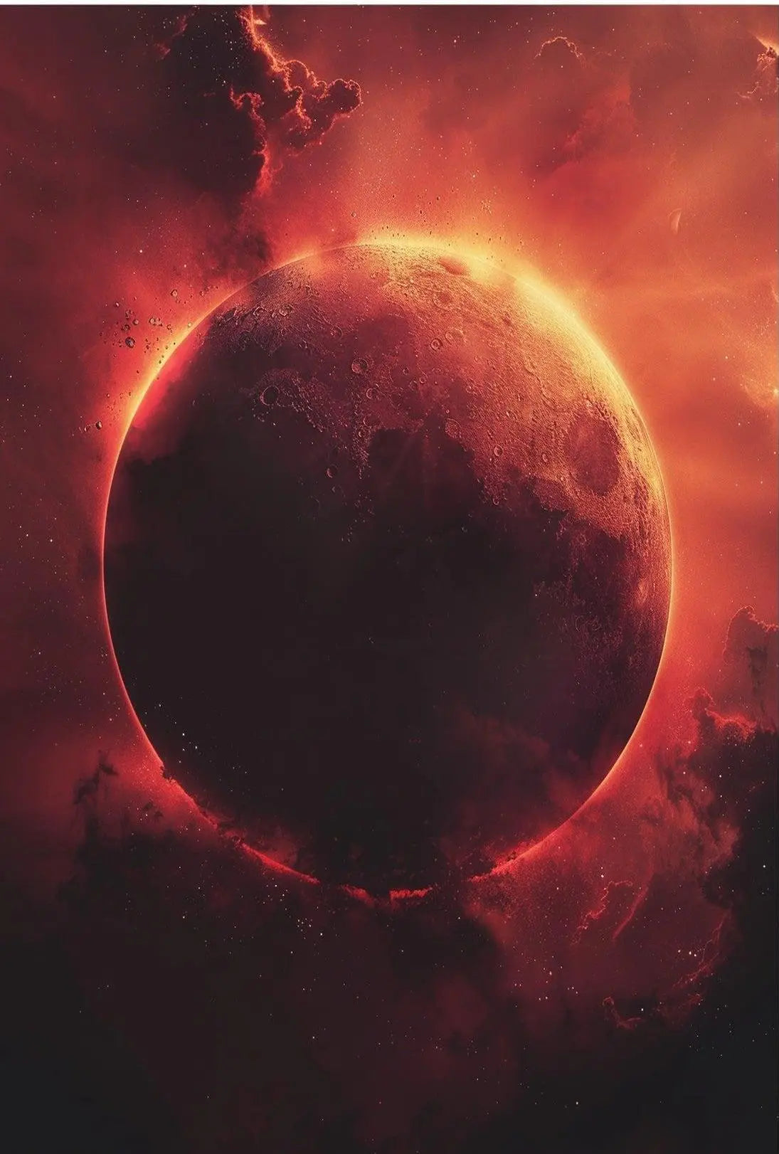 Mystical Red Planet in Futuristic Sci-Fi Poster PosterGoat