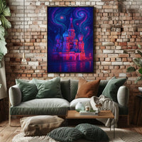Mystical Russian Cathedral Surreal Dreamscape Artistic Poster PosterGoat