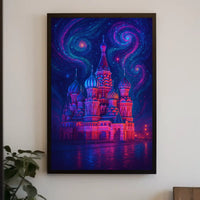 Mystical Russian Cathedral Surreal Dreamscape Artistic Poster PosterGoat