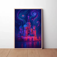 Mystical Russian Cathedral Surreal Dreamscape Artistic Poster PosterGoat
