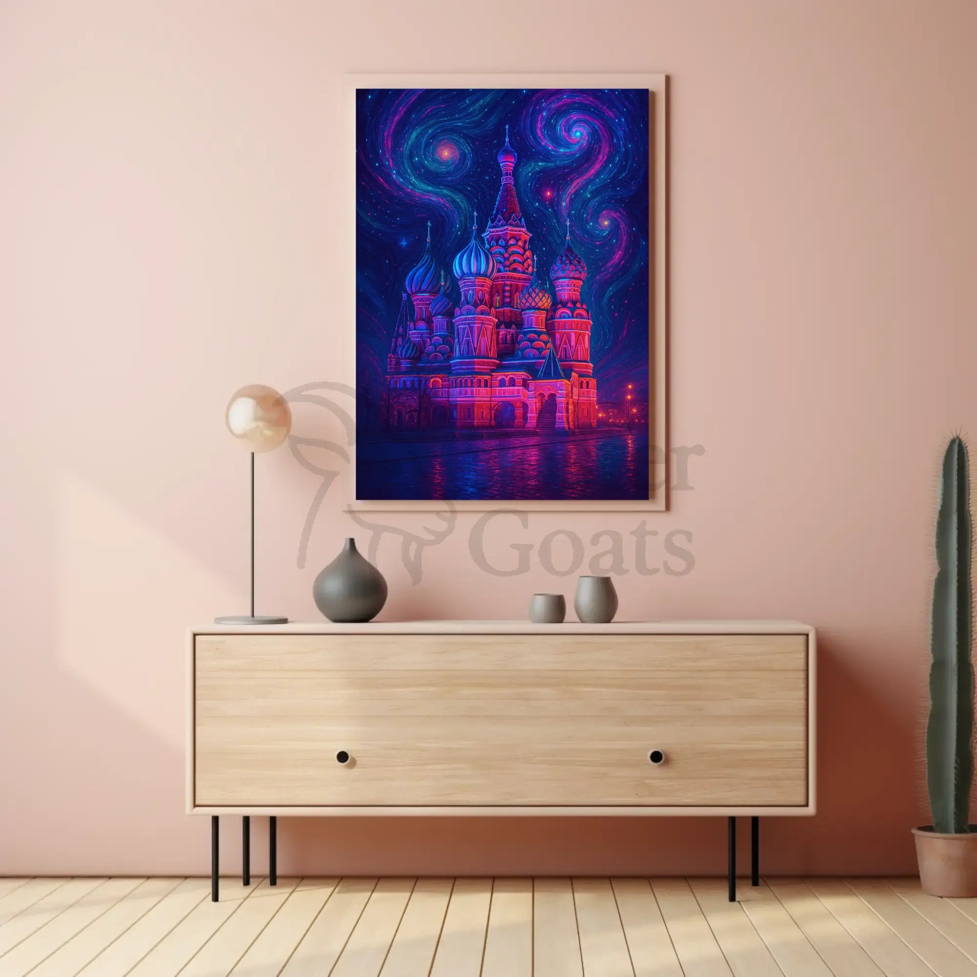 Mystical Russian Cathedral Surreal Dreamscape Artistic Poster PosterGoat