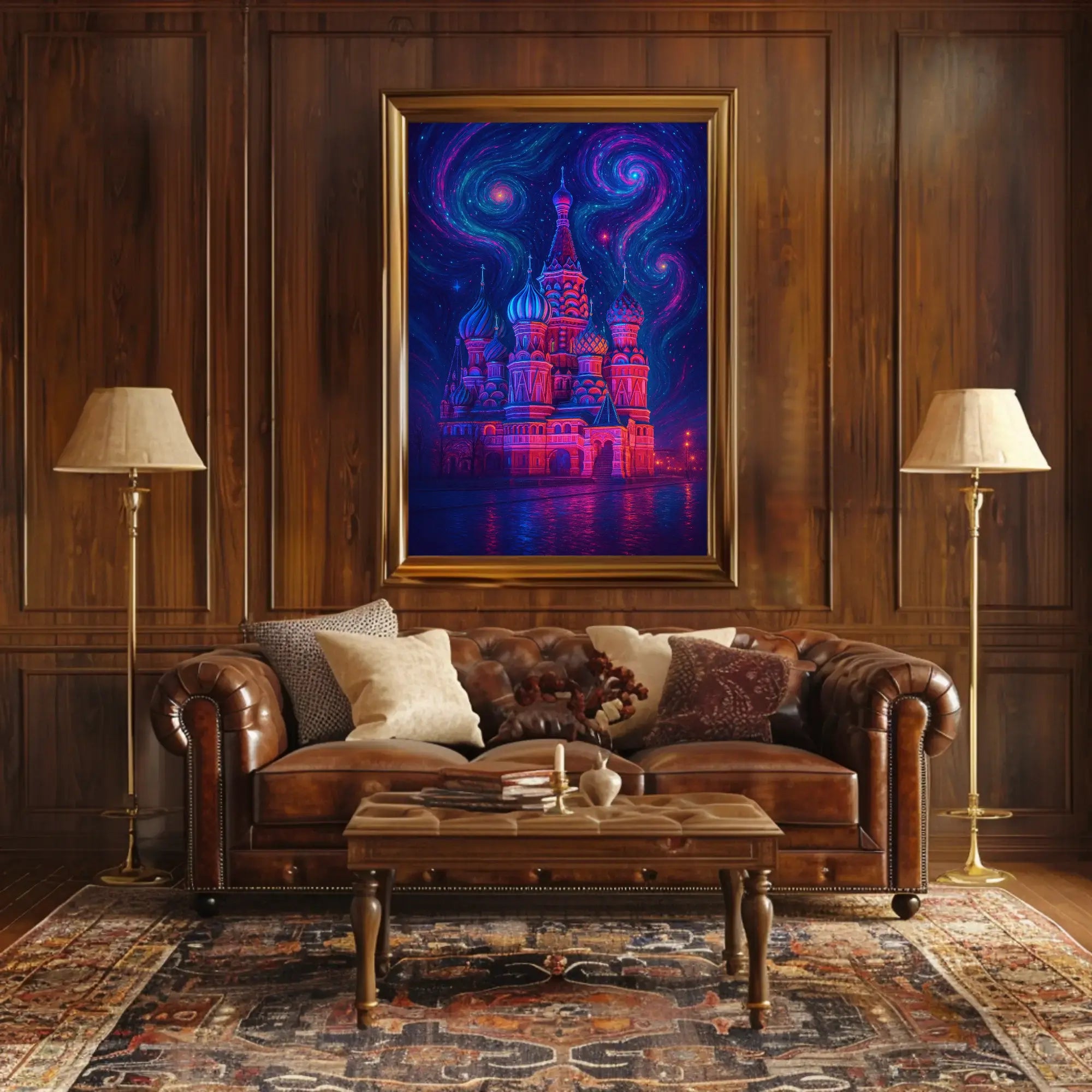 Mystical Russian Cathedral Surreal Dreamscape Artistic Poster PosterGoat