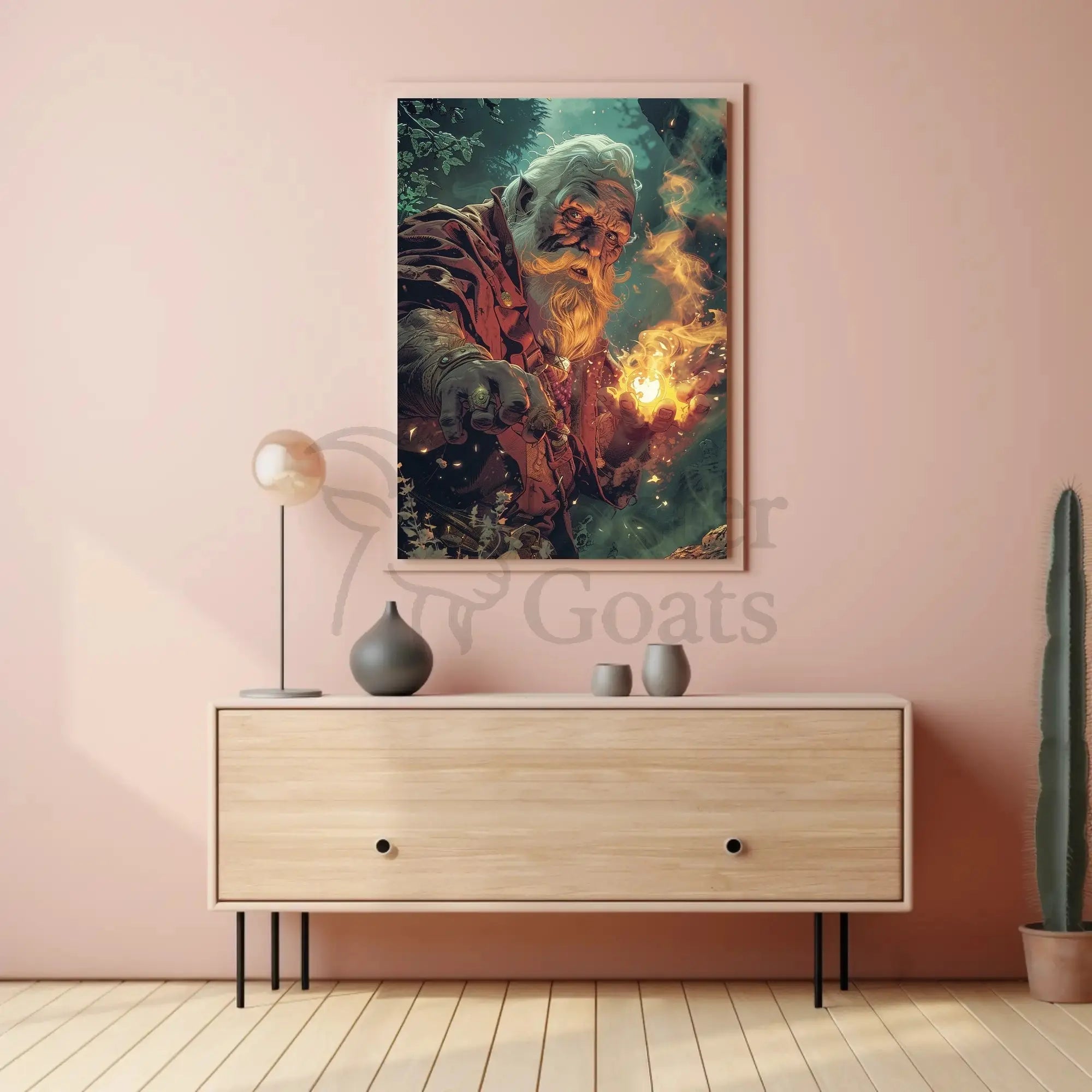 Mystical Wizard Fantasy Art Poster - Abstract, Artistic, or Pop Culture Poster PosterGoat