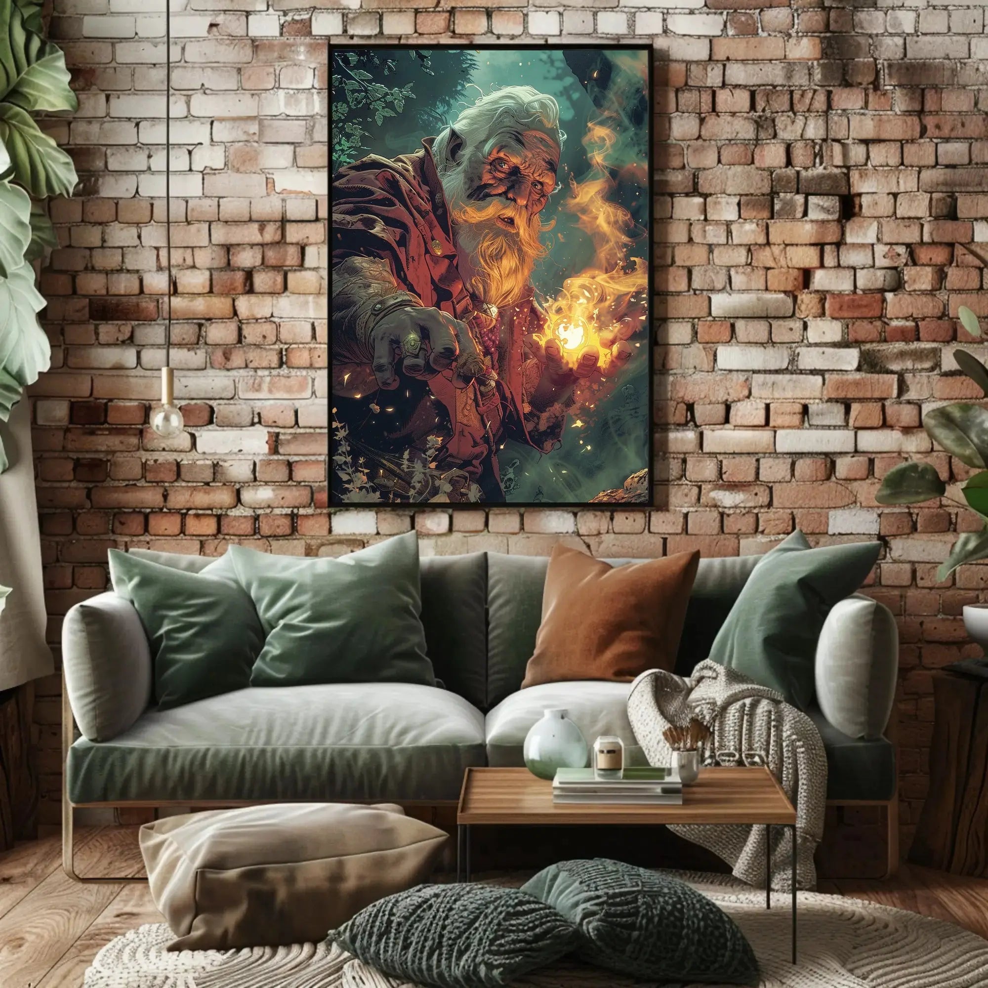 Mystical Wizard Fantasy Art Poster - Abstract, Artistic, or Pop Culture Poster PosterGoat