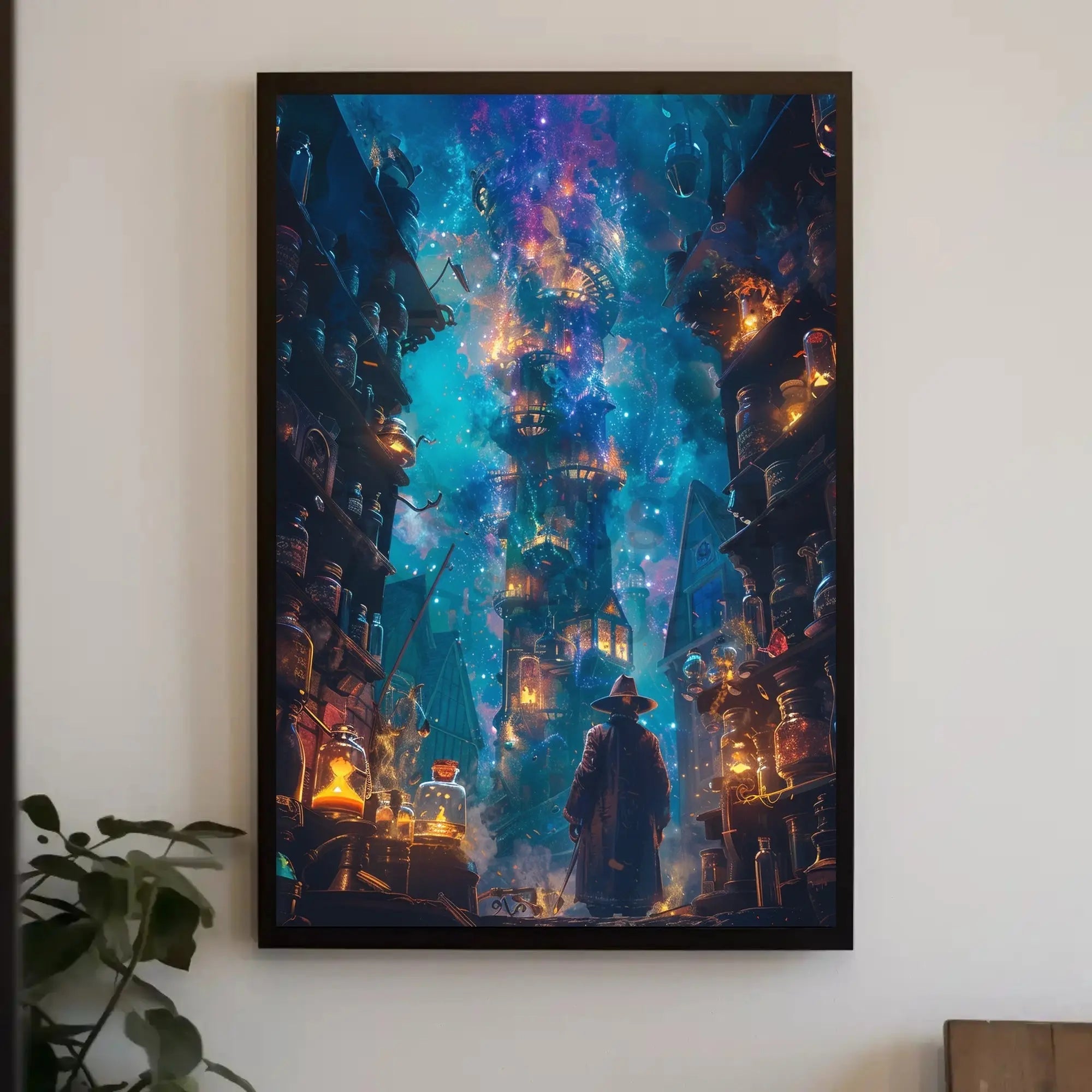 Mystical Wizardry Adventure in Magical Realm Futuristic Sci-Fi Poster PosterGoat
