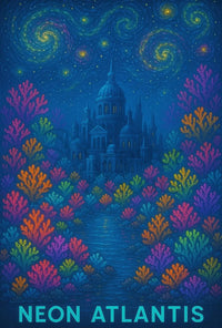 NEON Atlantis Fantasy Art Poster PosterGoat