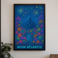 NEON Atlantis Fantasy Art Poster PosterGoat