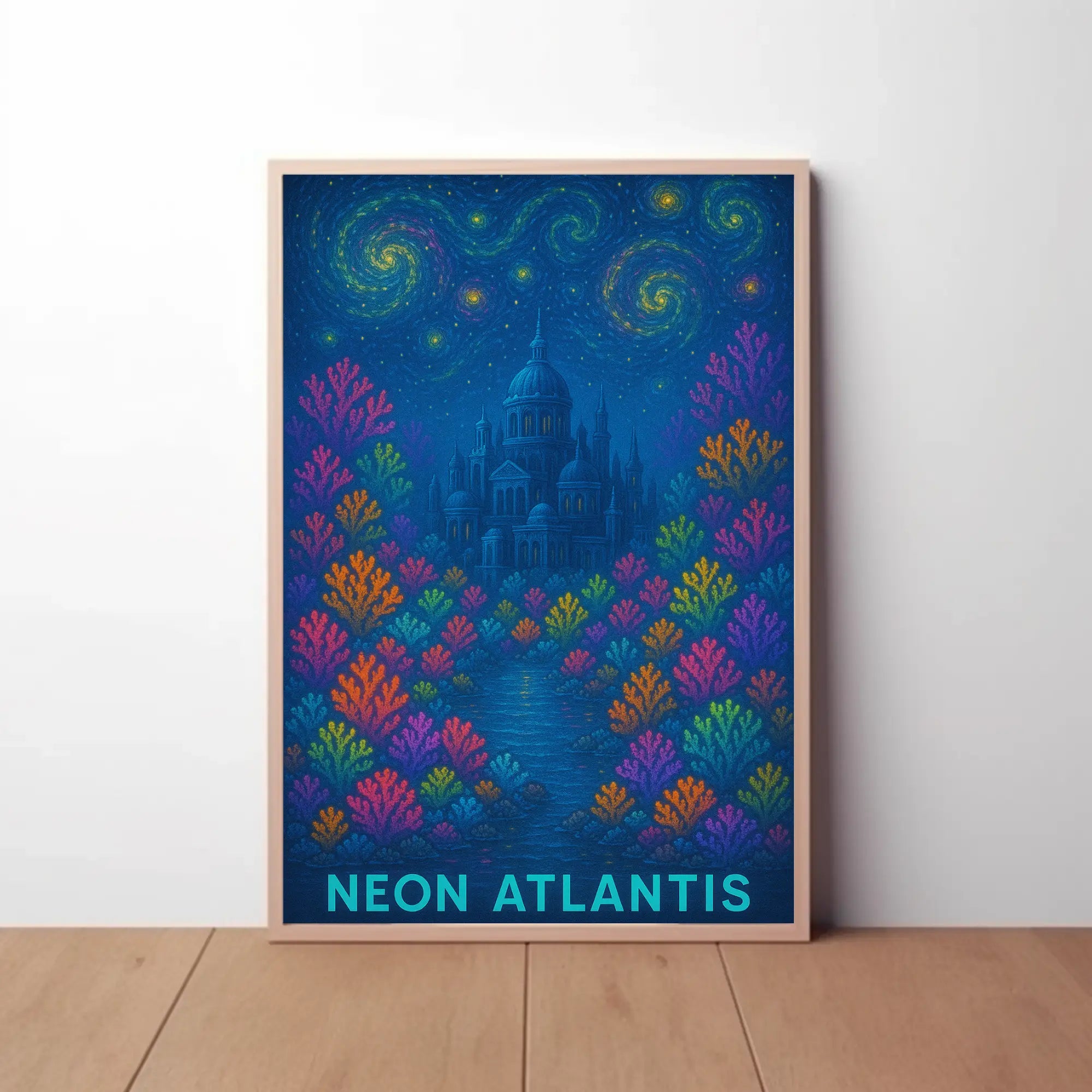 NEON Atlantis Fantasy Art Poster PosterGoat