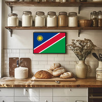 Namibia Flag with Modern Geometric Design Country Flag Poster PosterGoat