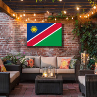 Namibia Flag with Modern Geometric Design Country Flag Poster PosterGoat