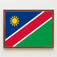 Namibia Flag with Modern Geometric Design Country Flag Poster PosterGoat