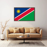 Namibia Flag with Modern Geometric Design Country Flag Poster PosterGoat