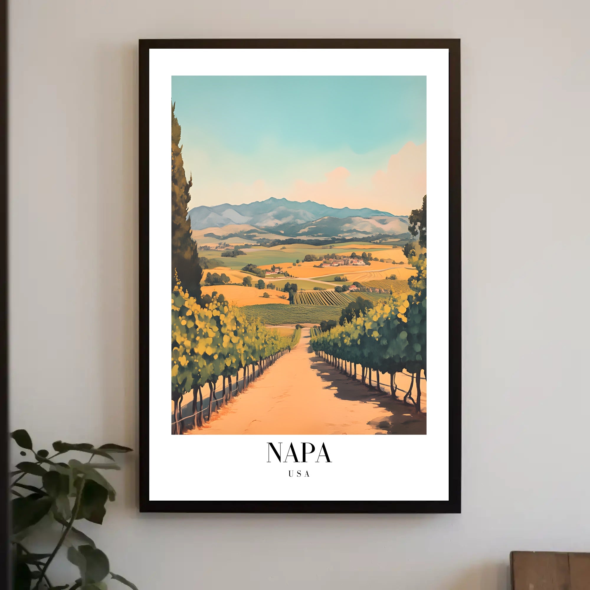 Napa Valley Scenic Vintage Travel Poster PosterGoat