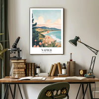 Napier's Coastal Beauty Vintage-Inspired Travel Poster PosterGoat