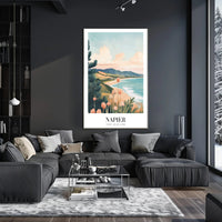 Napier's Coastal Beauty Vintage-Inspired Travel Poster PosterGoat