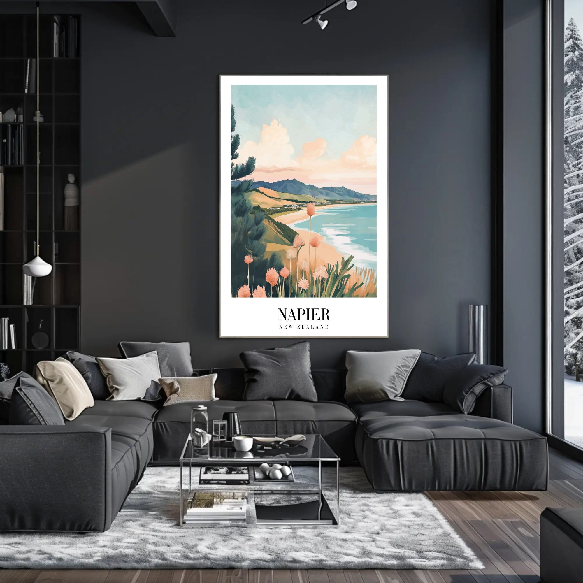 Napier's Coastal Beauty Vintage-Inspired Travel Poster PosterGoat