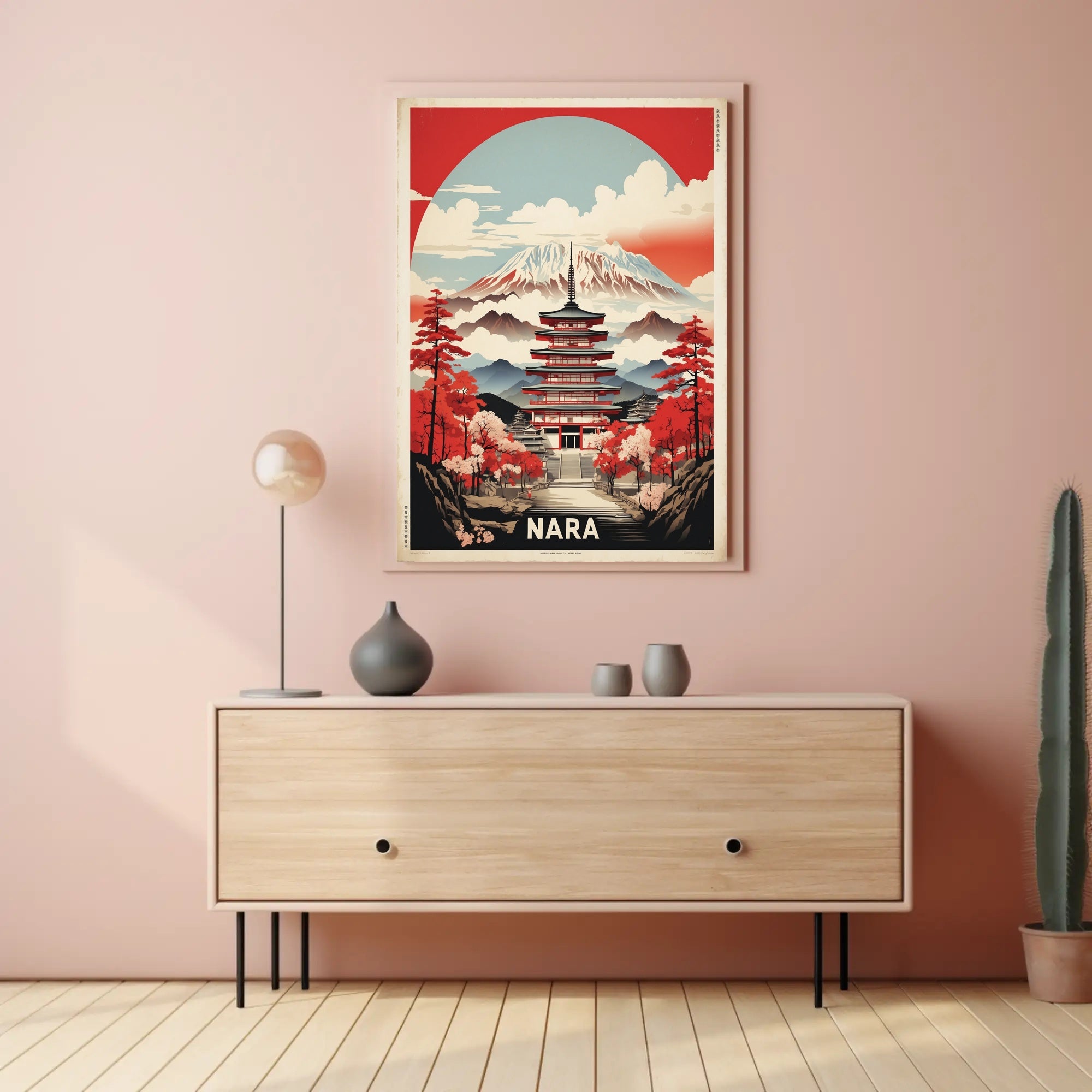 Nara's Traditional Charm: Travel Poster PosterGoat