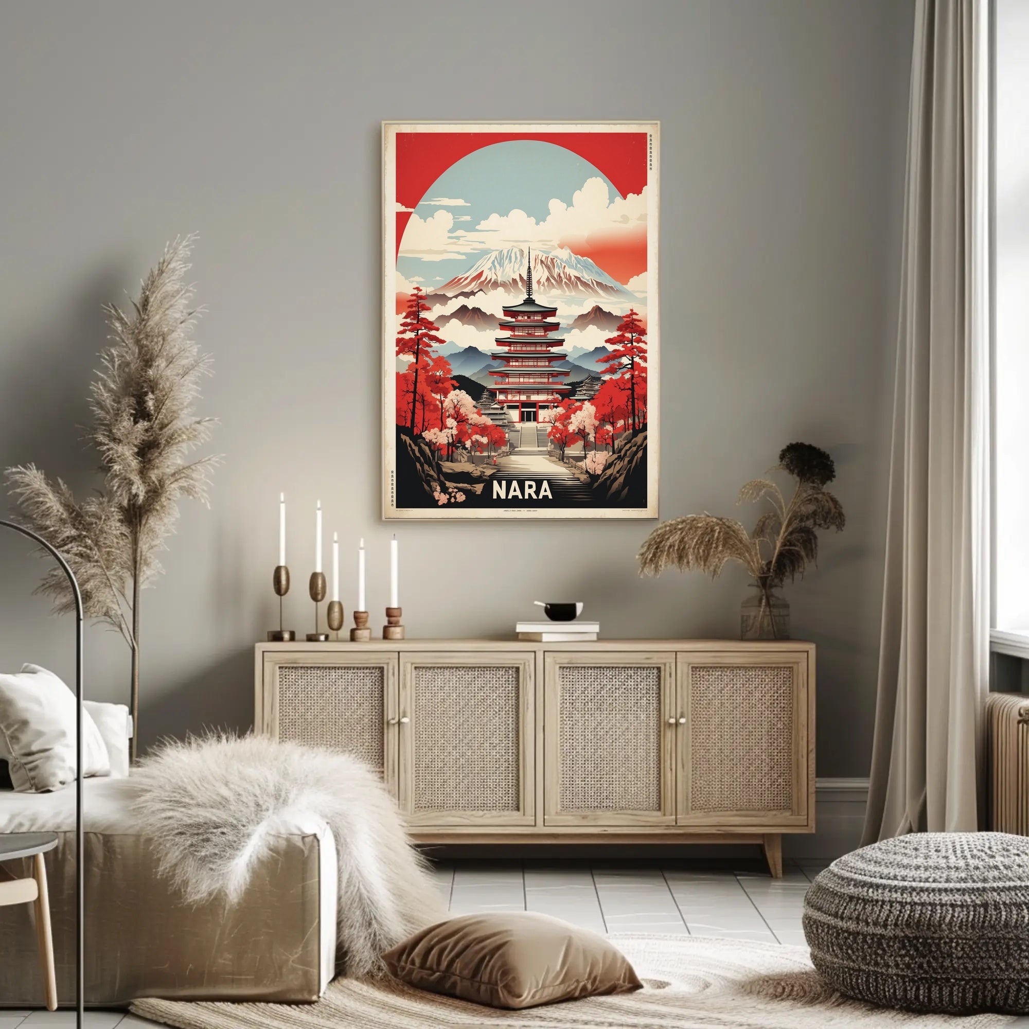 Nara's Traditional Charm: Travel Poster PosterGoat