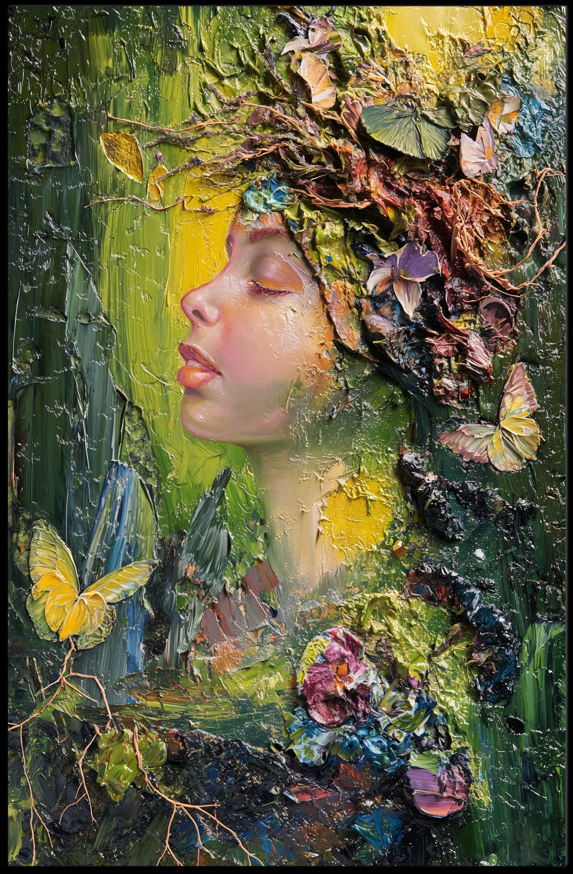 Nature's Transformation Artistic Poster PosterGoat