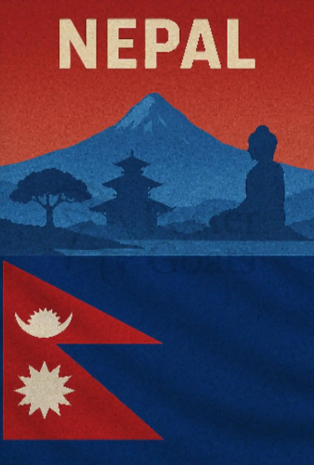 Nepal Adventure and Heritage Travel Poster PosterGoat