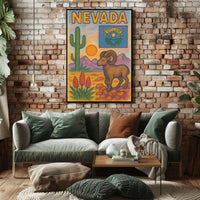 Nevada Desert Vibes Southwest Travel Poster PosterGoat