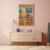 Nevada Desert Vibes Southwest Travel Poster PosterGoat