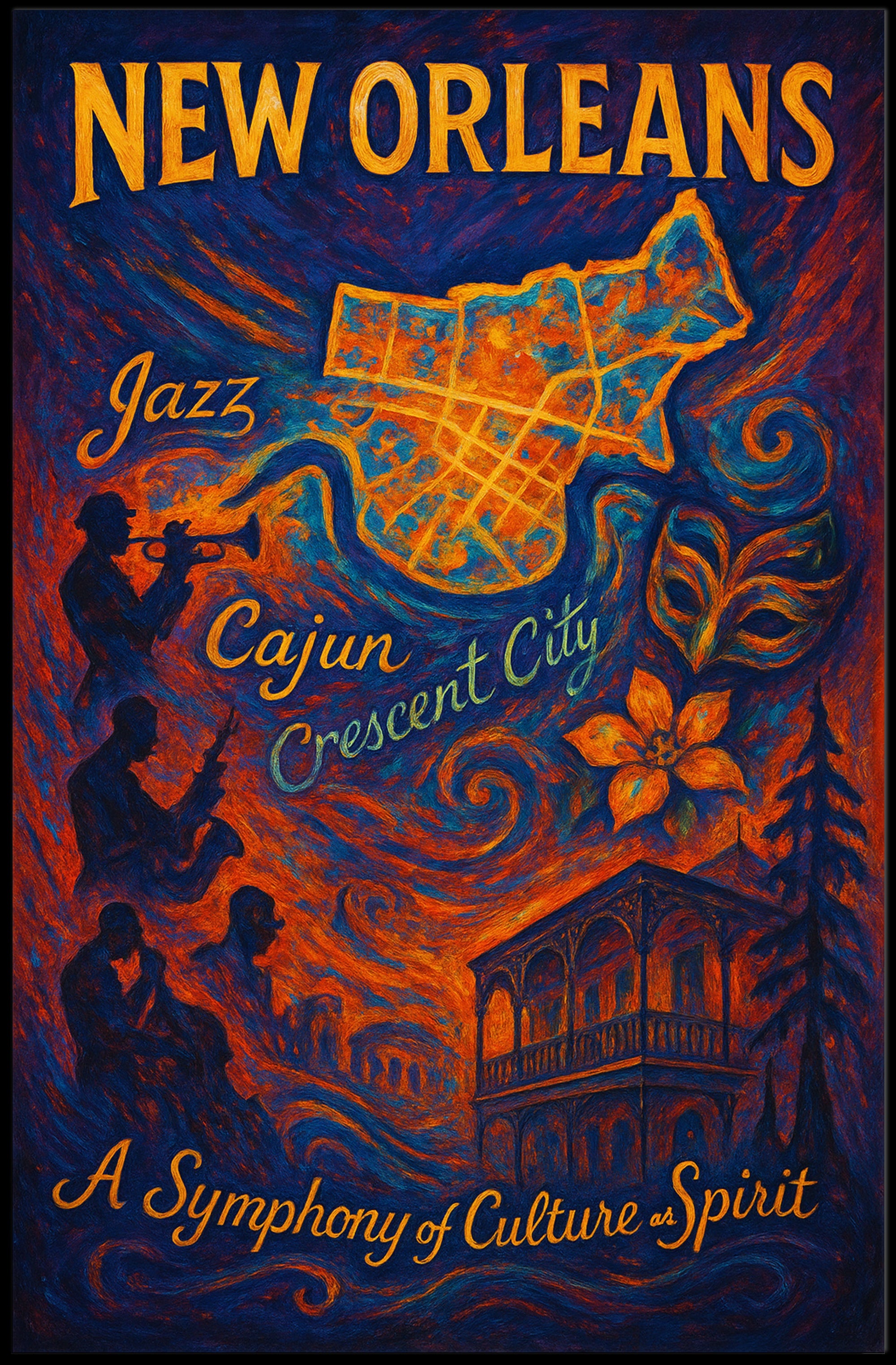New Orleans A Symphony of Culture and Spirit Poster PosterGoat