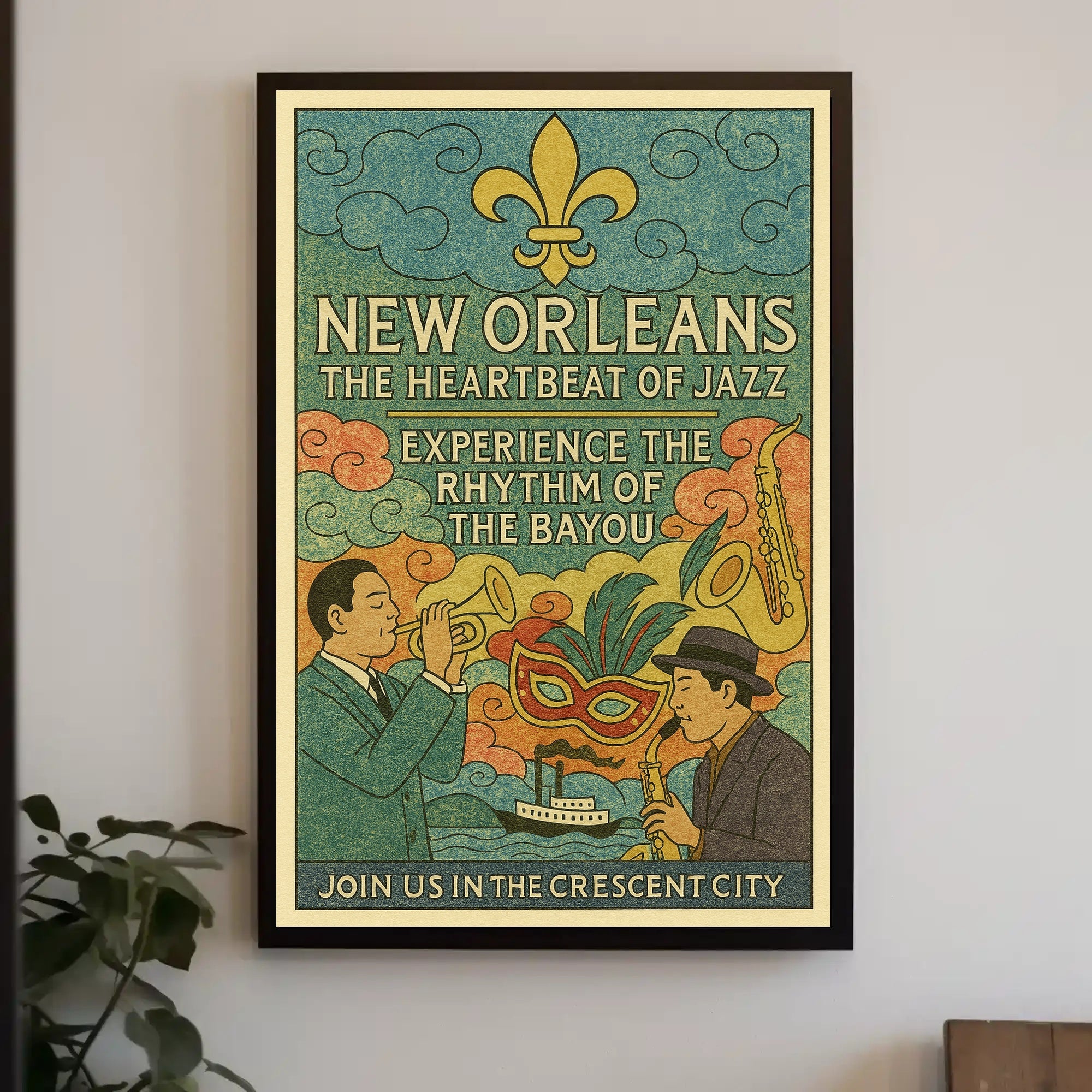 New Orleans The Heartbeat Of Jazz Poster PosterGoat