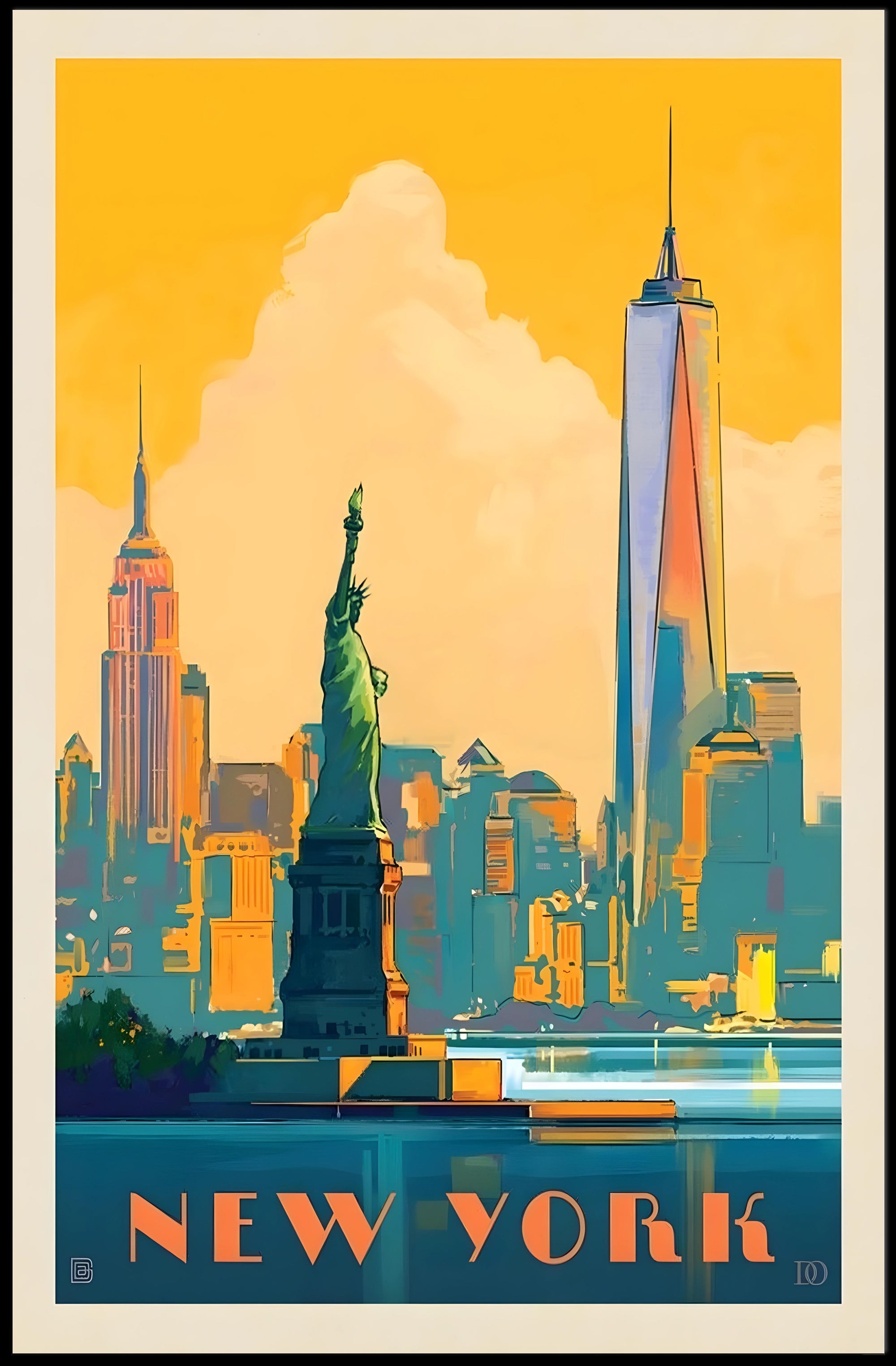 New York Adventure Vintage Travel Poster PosterGoat