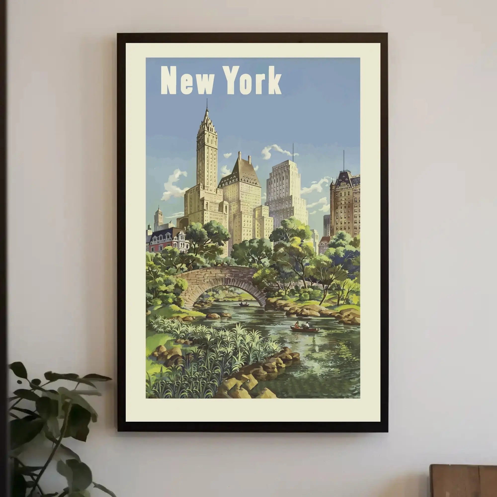 New York Central Park Vintage Travel Poster PosterGoat