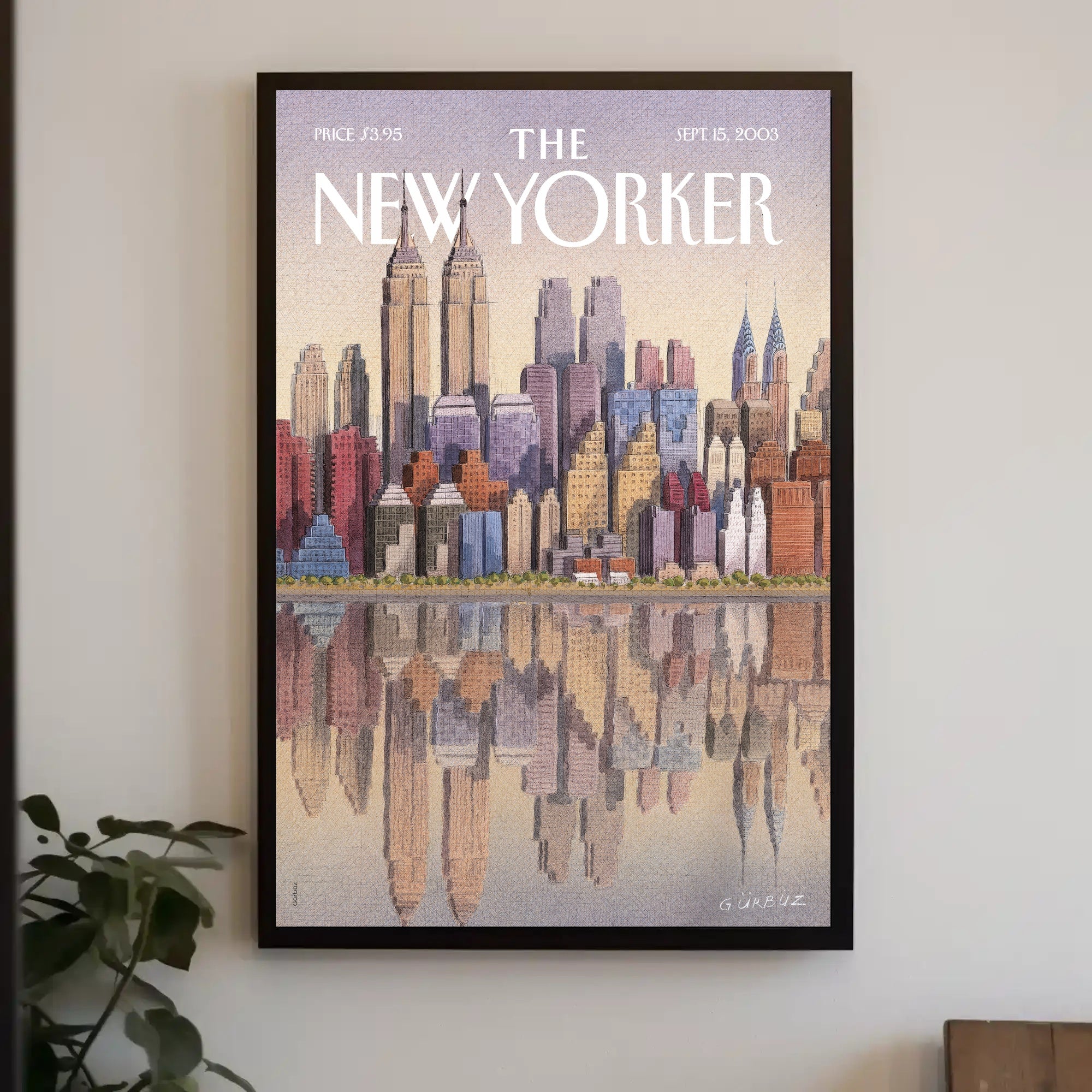 New York City Evening Skyline Travel Poster PosterGoat