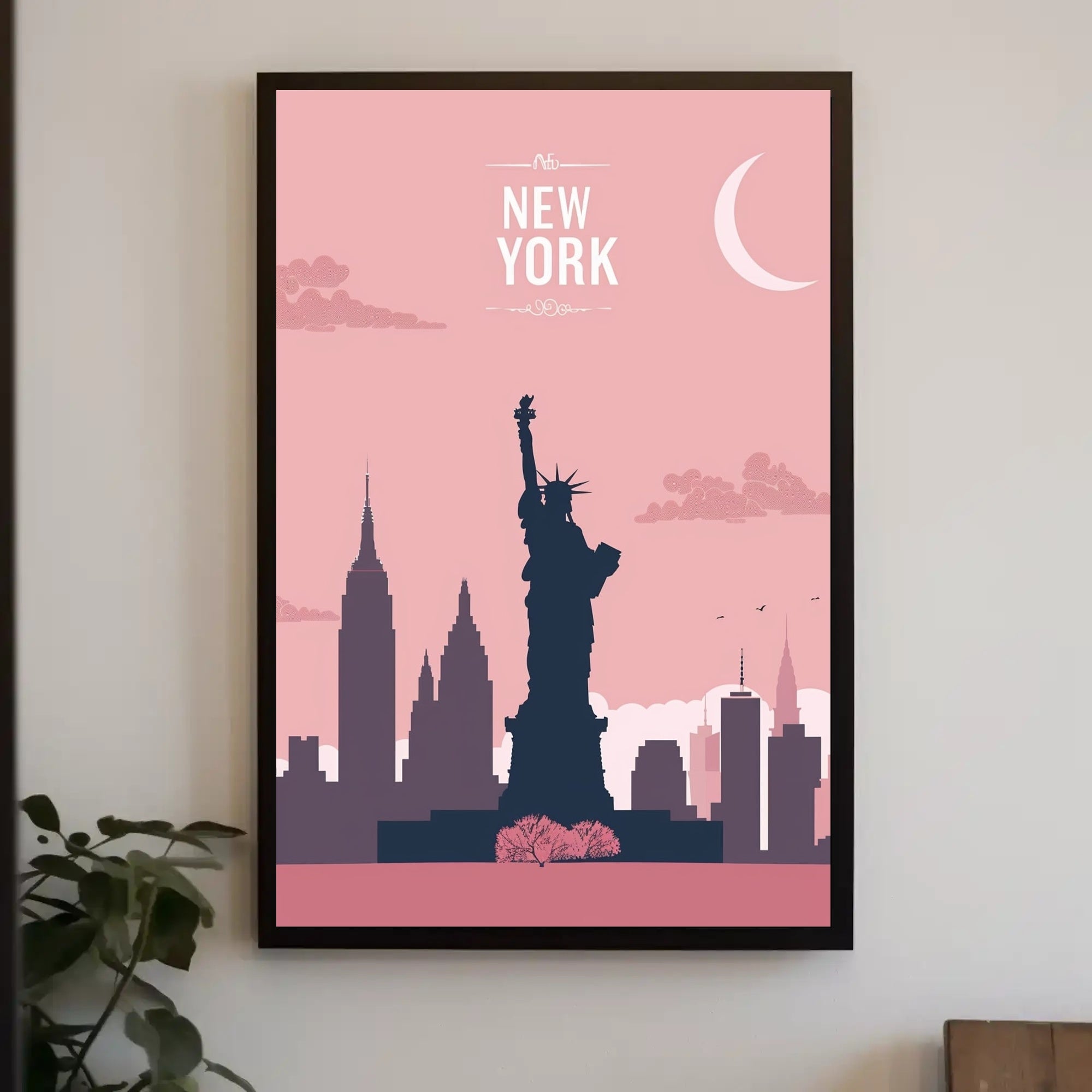 New York City Silhouette Poster with Urban or Cityscape PosterGoat