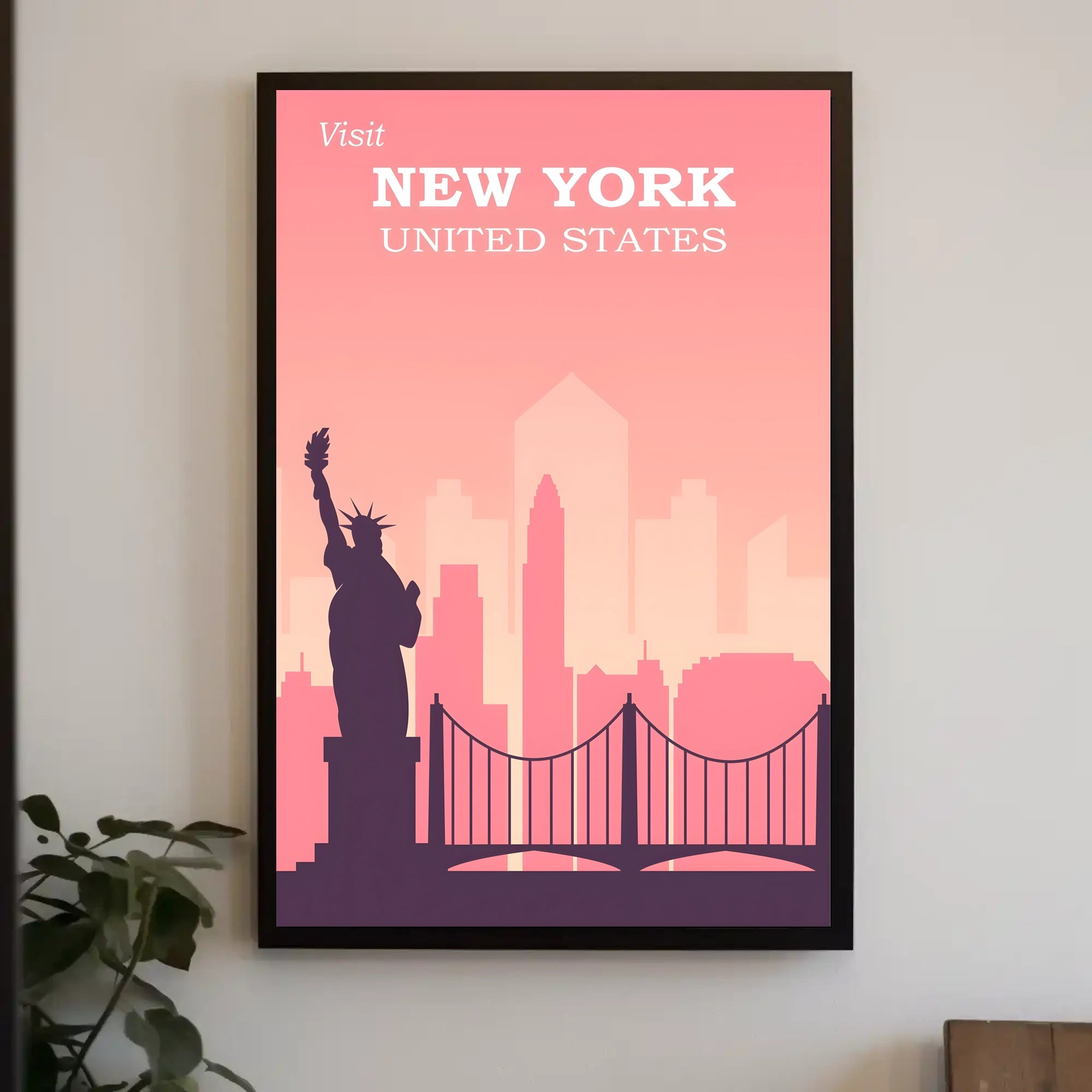 New York Landmarks Vintage Travel Poster PosterGoat