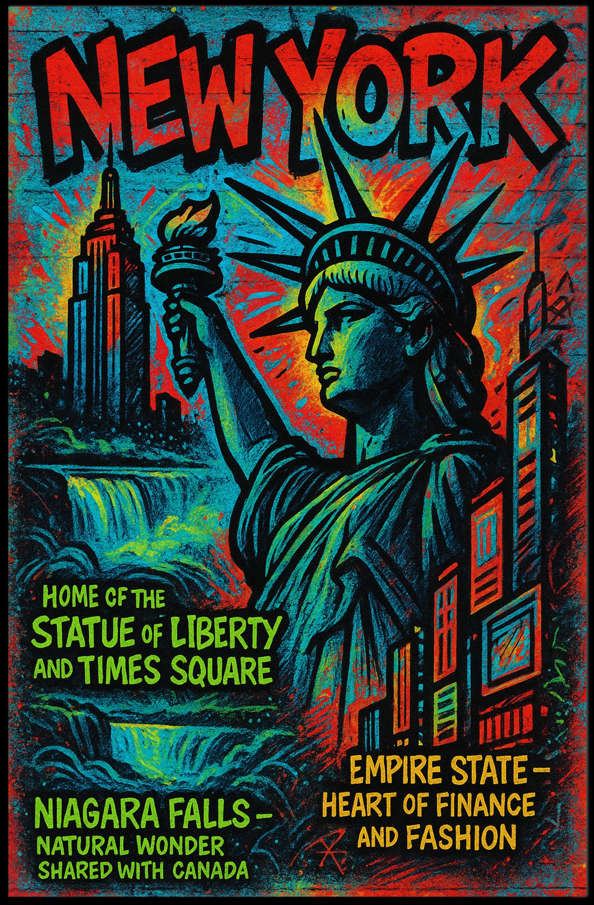 New York Wonders Poster PosterGoat
