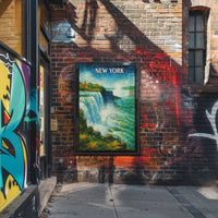 Niagara Falls New York Artistic Travel Poster PosterGoat